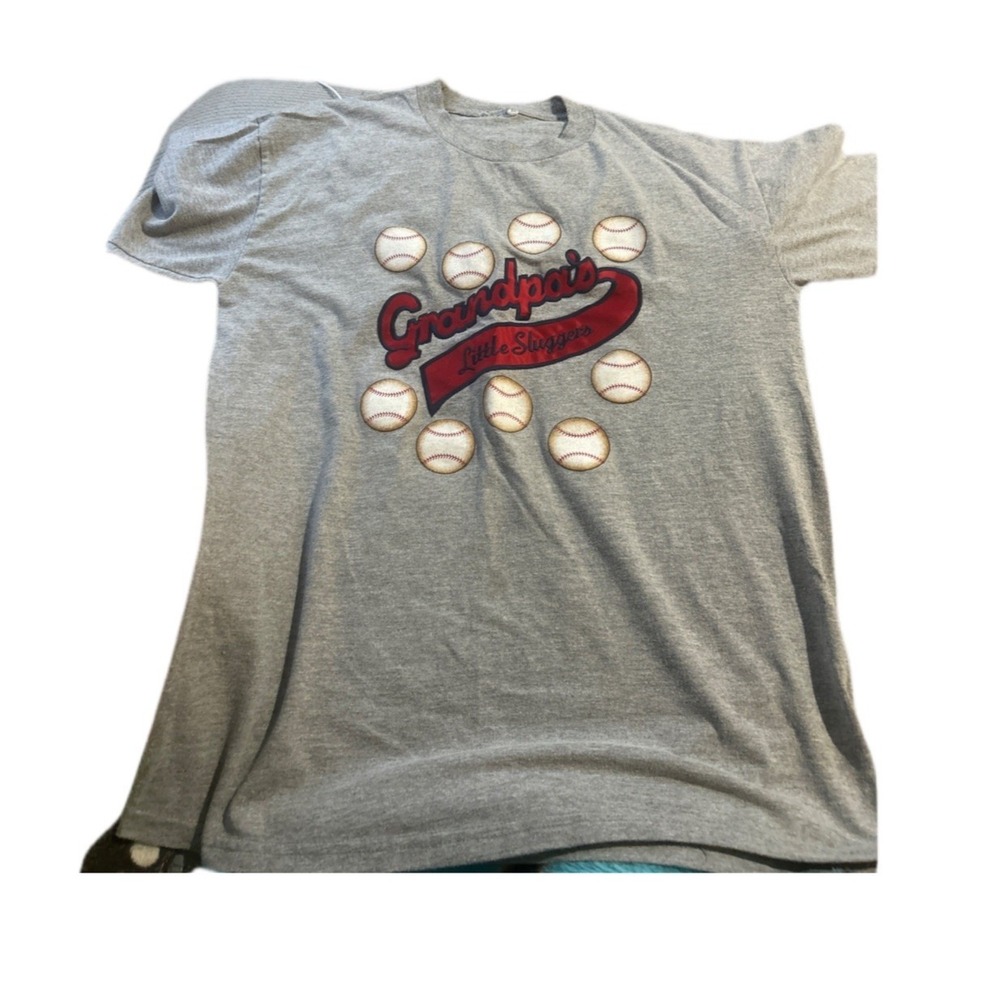 Grandpas Little Slugger Baseball Vintage 50/50 T Shirt Adult Size Medium USA
